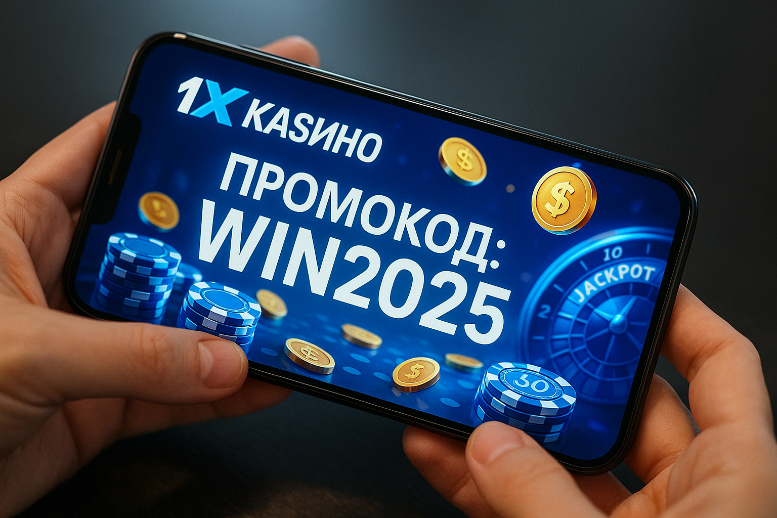 Екран з полем для введення промокоду 1xBet під час реєстрації нового акаунта